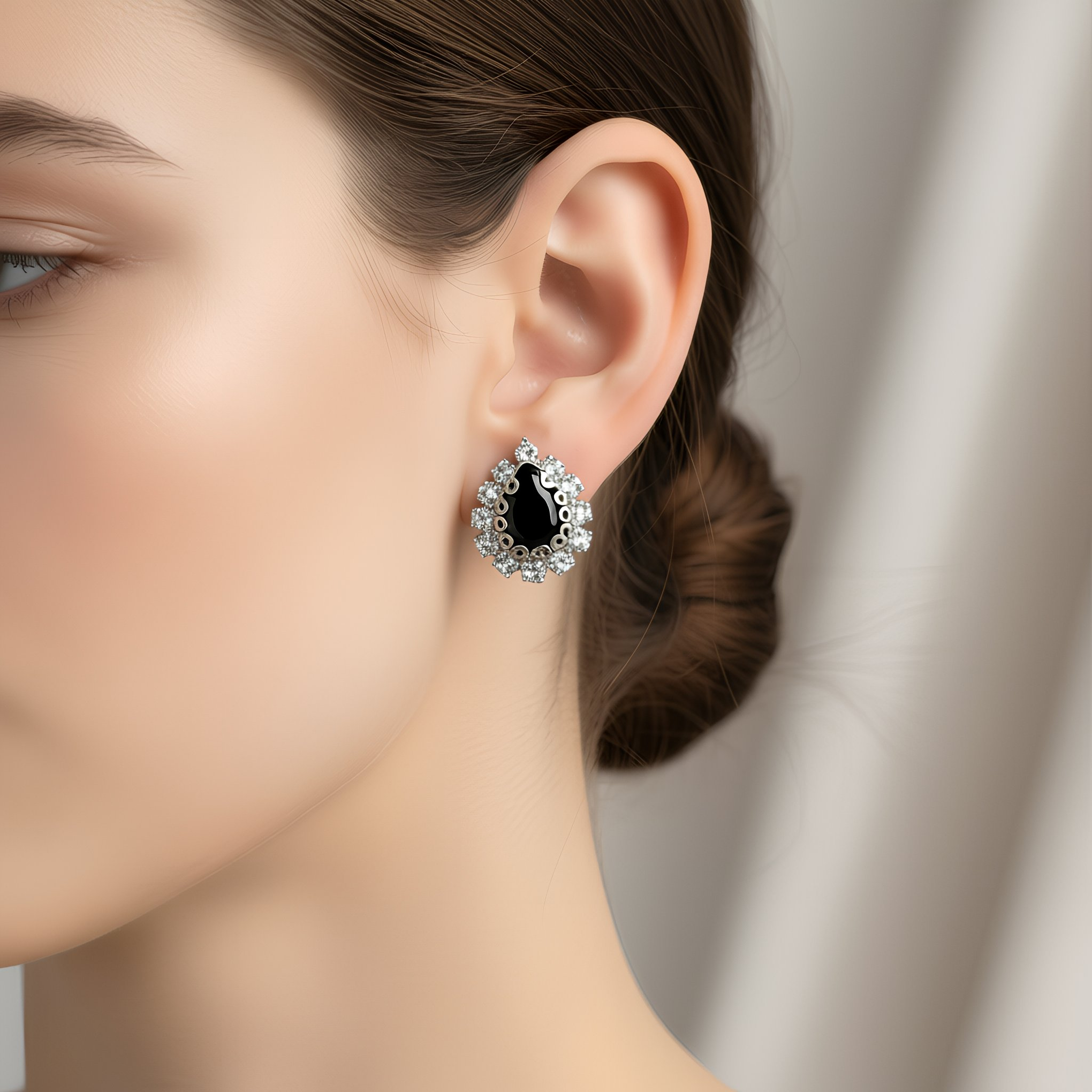 Elegant Stone Crystal Stud Earrings for Women