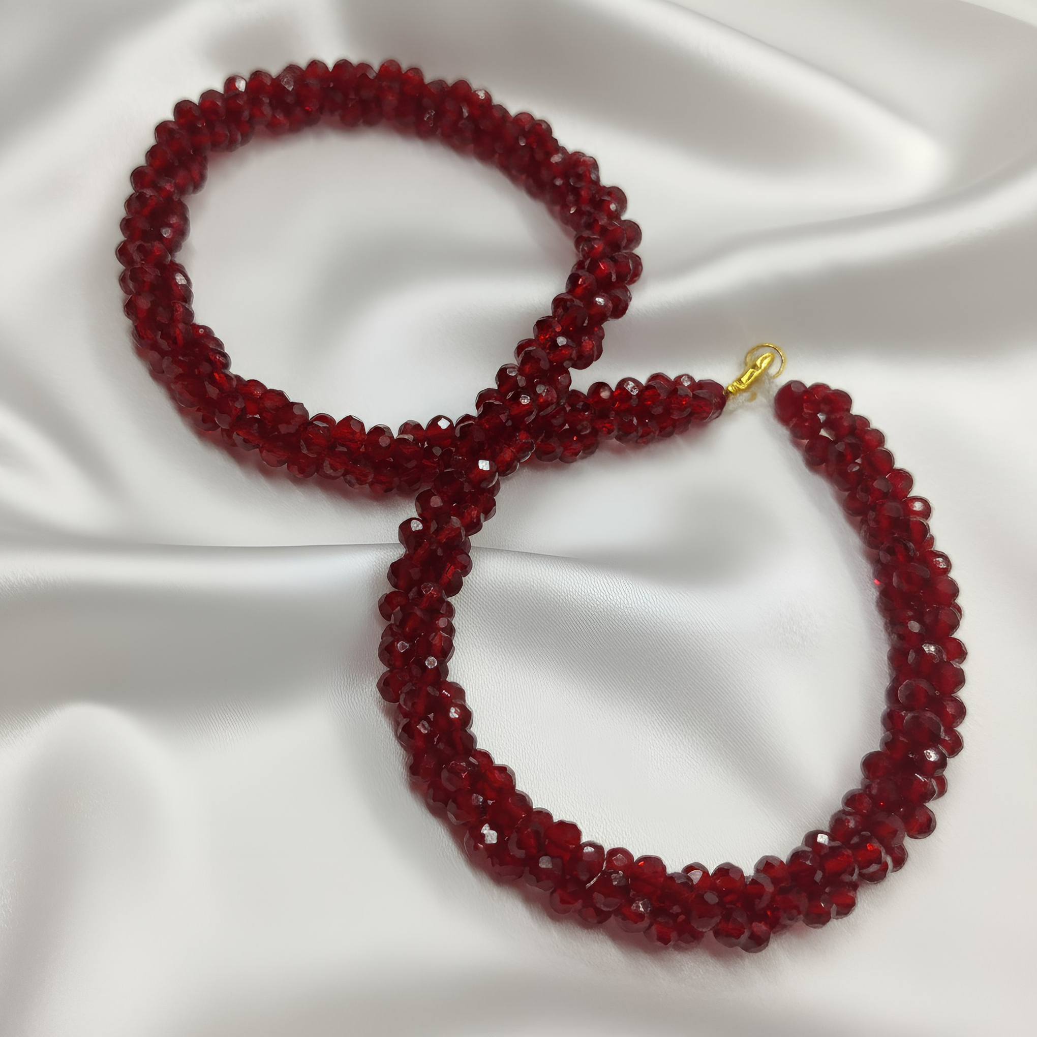 Crystal Beaded Necklace – Elegant Statement Jewelry for Women (Available in Multiple Colors)